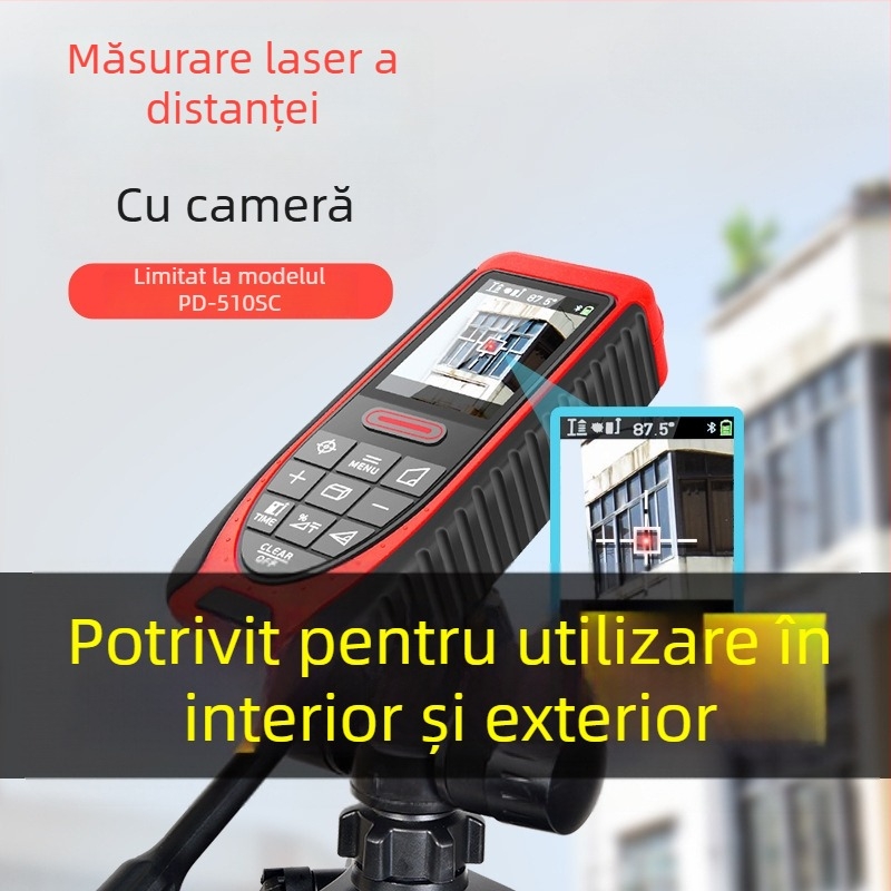 Măsurător cu laser de distanță, cu imagine infraroșu, portabil, orizontal, pentru măsurători în exterior, riglă electronică de înaltă precizie