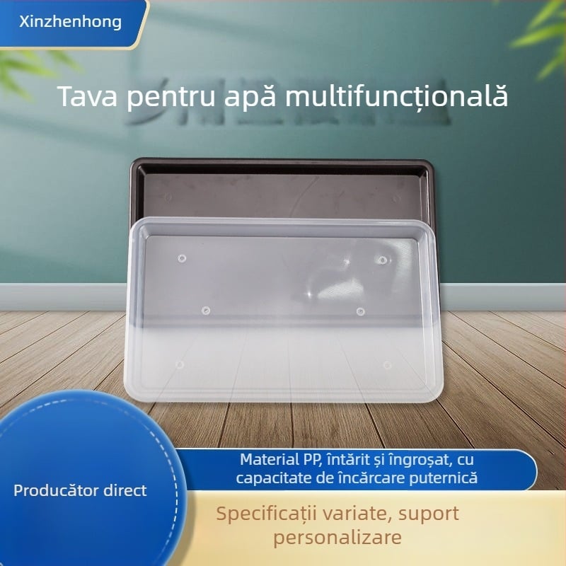 Tavă din plastic pentru drenaj în bucătărie și suport pentru farfurii, formă dreptunghiulară, plastic PP; nu este compatibil cu cuptorul cu microunde