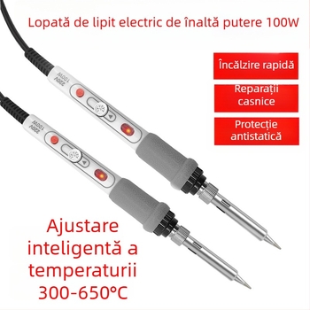 Fier de lipit electric 100W cu întrerupător, 220V, industrial, temperatură constantă, set