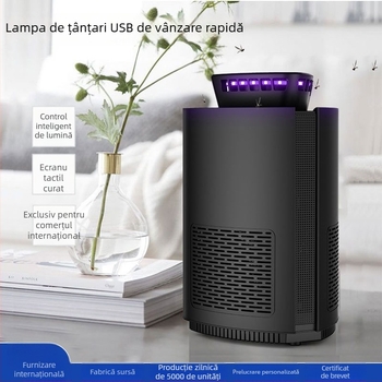 Lampă pentru omorârea țânțarilor cu capcana cu unde luminoase, LED-uri, acoperire 61 m²+, ignifugă, 1 an garanție
