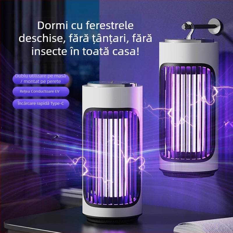 Kailiya Lampă pentru eliminarea țânțarilor cu baterie încorporată – Desktop sau montare pe perete, până la 10 m², timp de încărcare 1–3 ore, șoc electric