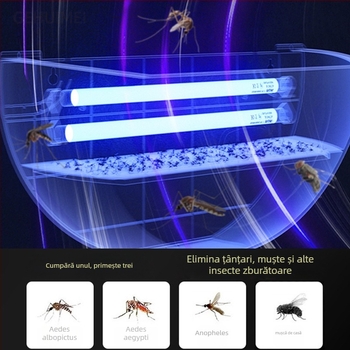 Lampa lipicioasă de insecte pentru perete, 8W, cu tub unic/dublu opțional, CE certificare, pentru hoteluri, restaurante și supermarketuri