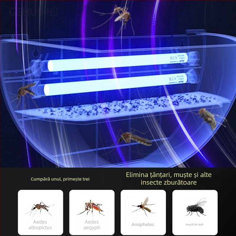 Lampa lipicioasă de insecte pentru perete, 8W, cu tub unic/dublu opțional, CE certificare, pentru hoteluri, restaurante și supermarketuri