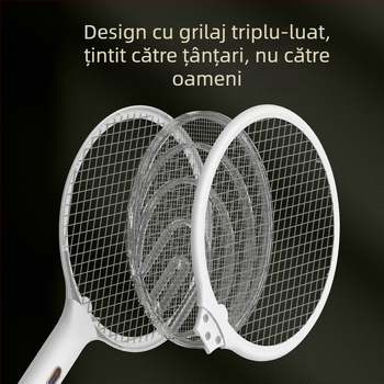 Rachetă electrică pentru țânțari | Model: 22 gray / 22 gold | Zonă aplicabilă 20–50 m2 | Baterie: 501–800 mAh | Metodă de omor: șoc electric manual