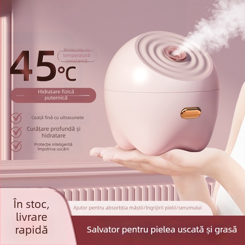 Aparat de abur facial cu abur cald pentru hidratare profundă – pulverizare nano, pentru uz casnic