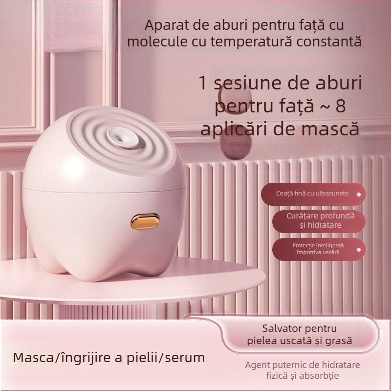 Aparat de abur facial cu abur cald pentru hidratare profundă – pulverizare nano, pentru uz casnic
