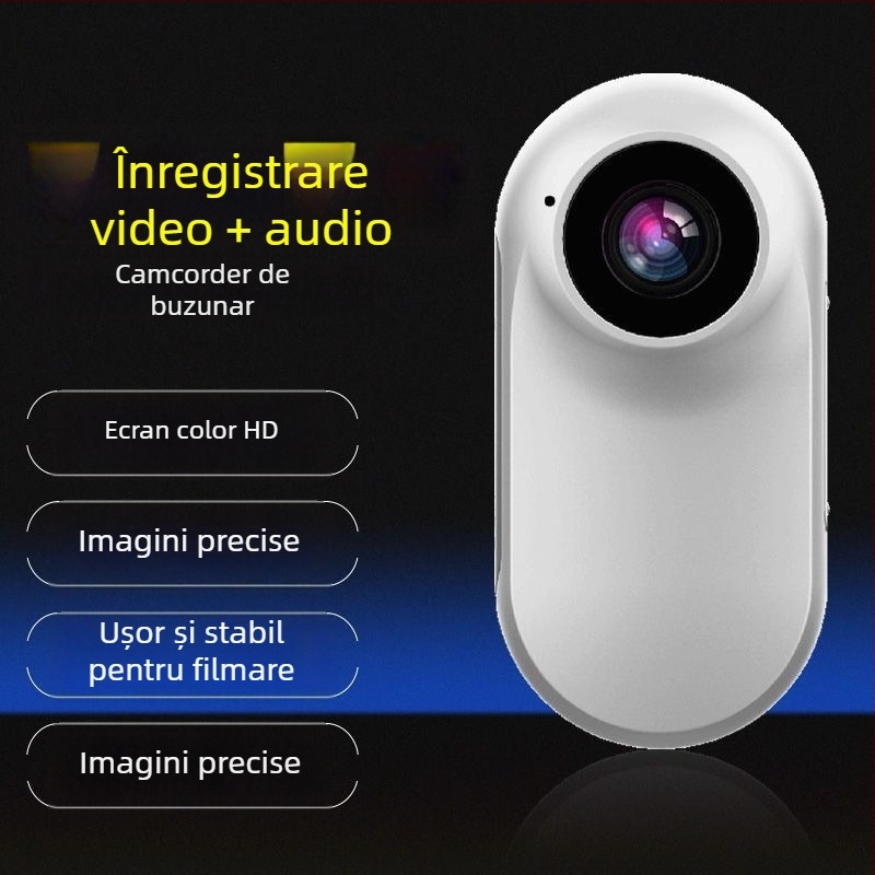 Cameră de deget pentru animale A-100, 1080p cameră sport cu perspectivă pisică și câine, autonomie baterie 2-3 ore