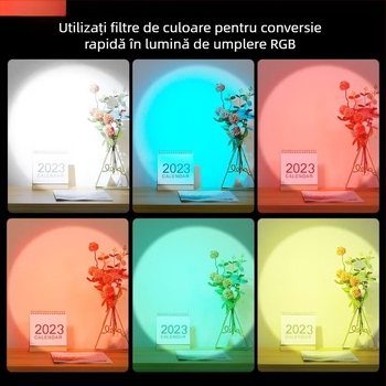 Lampa LED de umplere pentru studio – model Hair fill light; putere 51–100W, 110V, temperatură de culoare reglabilă 2500K–9900K, trei temperaturi de culoare, utilizare verticală pentru live streaming și fotografie