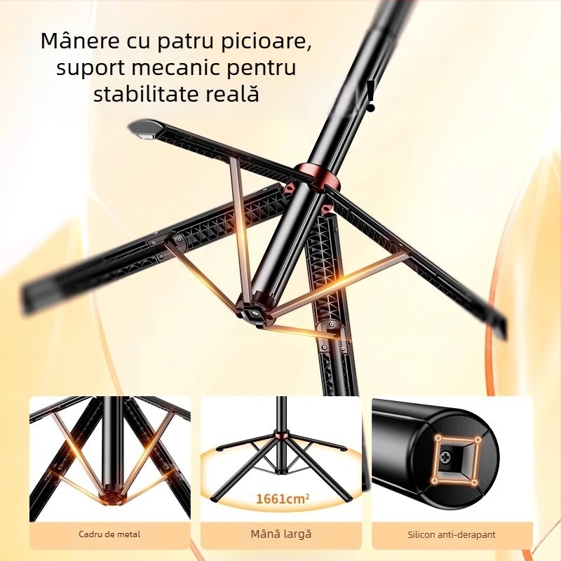 Selfie stick cu trepied pentru telefon – oțel inoxidabil, universal, all-in-one, suport IBIS, portabil