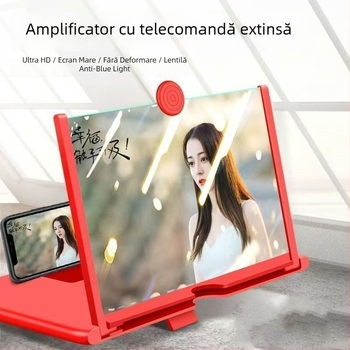 Amplificator de ecran pentru telefon – suport de birou pentru vizionare HD, vizualizare 3D, protecția ochilor; plastic, stil general