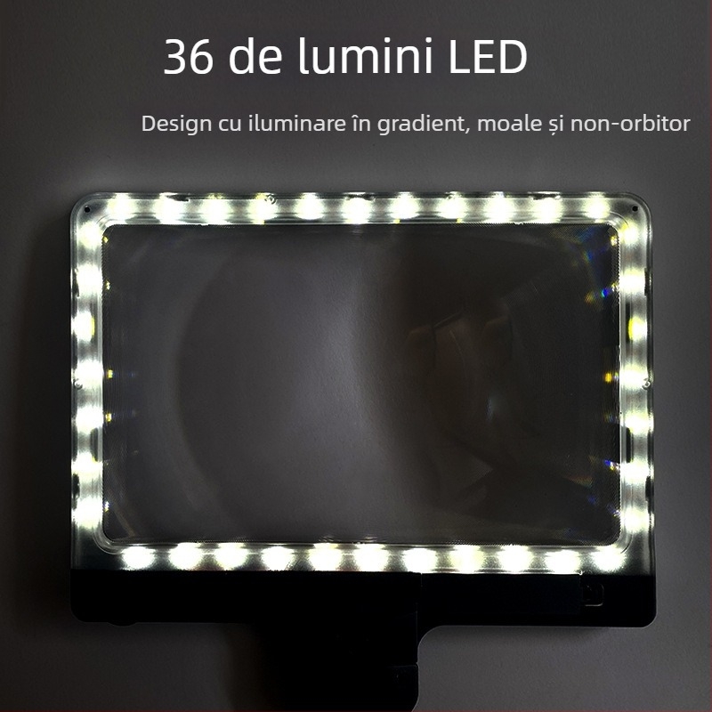 Suport pentru telefon cu lupă Fresnel pentru birou, lupă detașabilă pentru mână, model F8913T, marcă Star