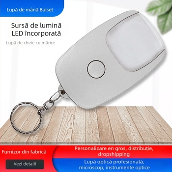 Lupa LED cu încărcare USB, breloc portabil WG144