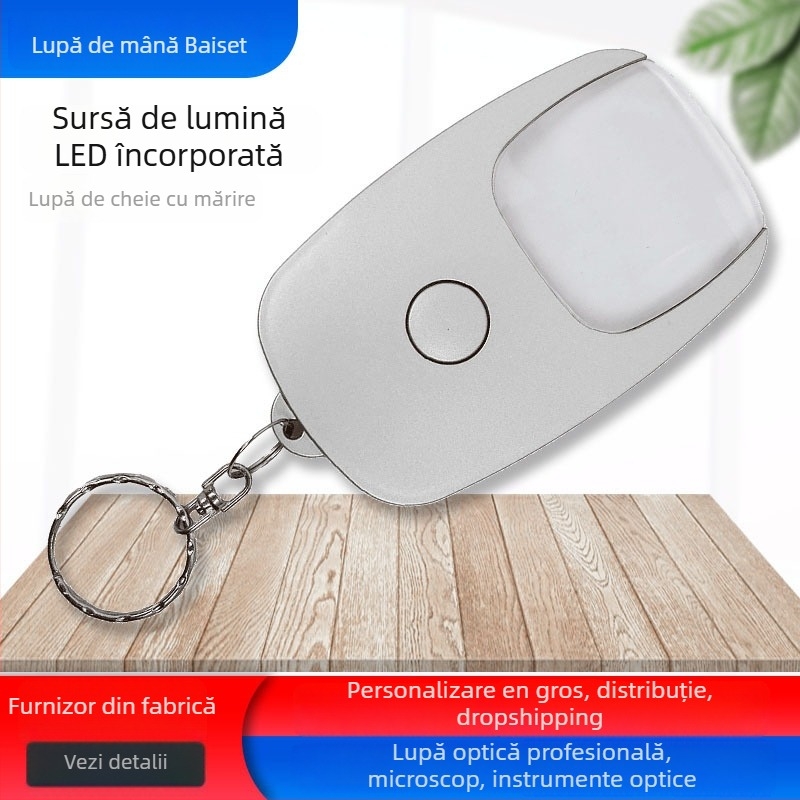 Lupa LED cu încărcare USB, breloc portabil WG144