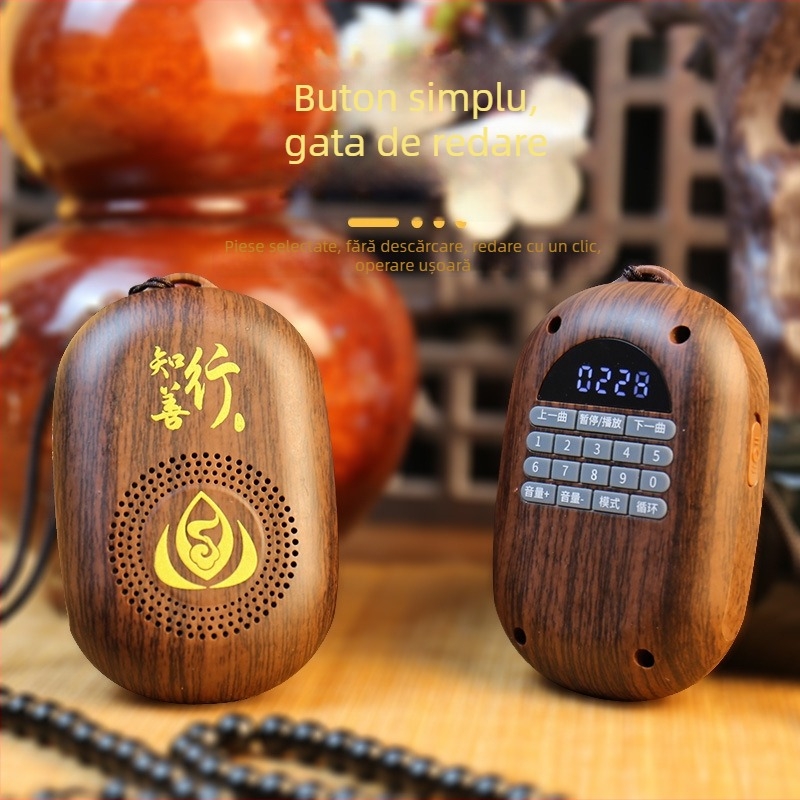 Player Bluetooth pentru muzică, cu slot pentru card, portabil pentru ascultare acasă, sunet HD, butoane digitale și ecran