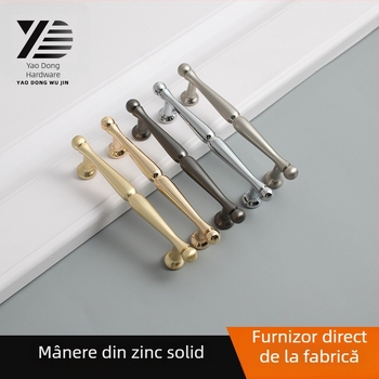 Yaodong 2092 Mâner pentru ușă de dulap — aliaj de zinc, acoperire electroplată, hardware mobilier modern minimalist
