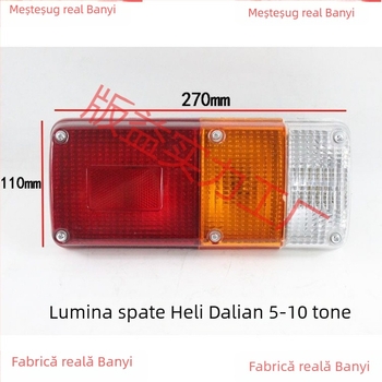 Lumină spate tricolor pentru staționar – semnal de direcție, lumină de frână, lumină anti-coliziune, 12V/24V, 5000 lm