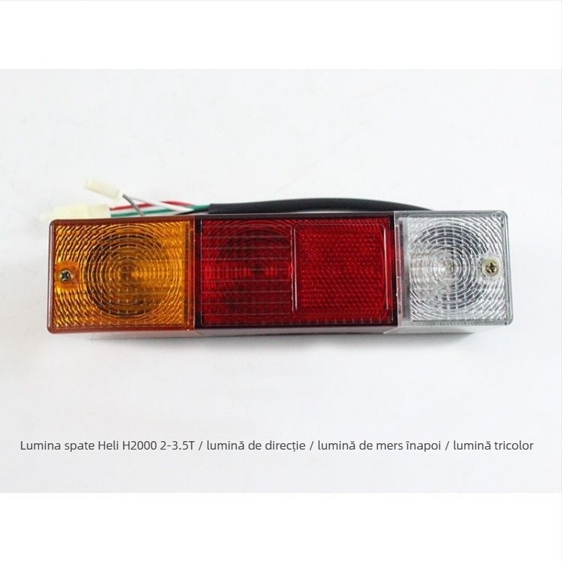 Lumină spate tricolor pentru staționar – semnal de direcție, lumină de frână, lumină anti-coliziune, 12V/24V, 5000 lm