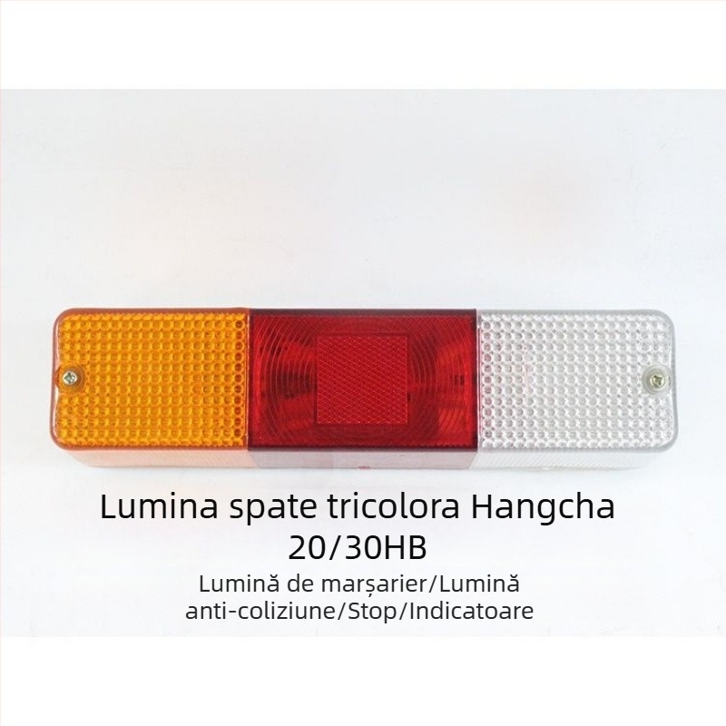 Lumină spate tricolor pentru staționar – semnal de direcție, lumină de frână, lumină anti-coliziune, 12V/24V, 5000 lm