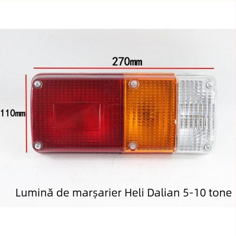 Lumină spate tricolor pentru staționar – semnal de direcție, lumină de frână, lumină anti-coliziune, 12V/24V, 5000 lm