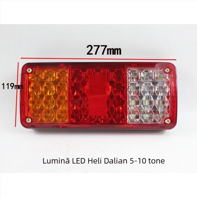 Lumină spate tricolor pentru staționar – semnal de direcție, lumină de frână, lumină anti-coliziune, 12V/24V, 5000 lm