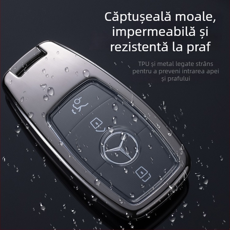Carcasă de cheie Mercedes-Benz | aliaj de zinc | stil etnic | Compatibil cu E260L, E300L, C200L, C260L, A200L, GLBCES