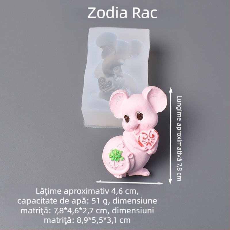 Formă din silicon pentru torturi zodiacale — formă neregulată, pentru coacere, stil nou chinezesc