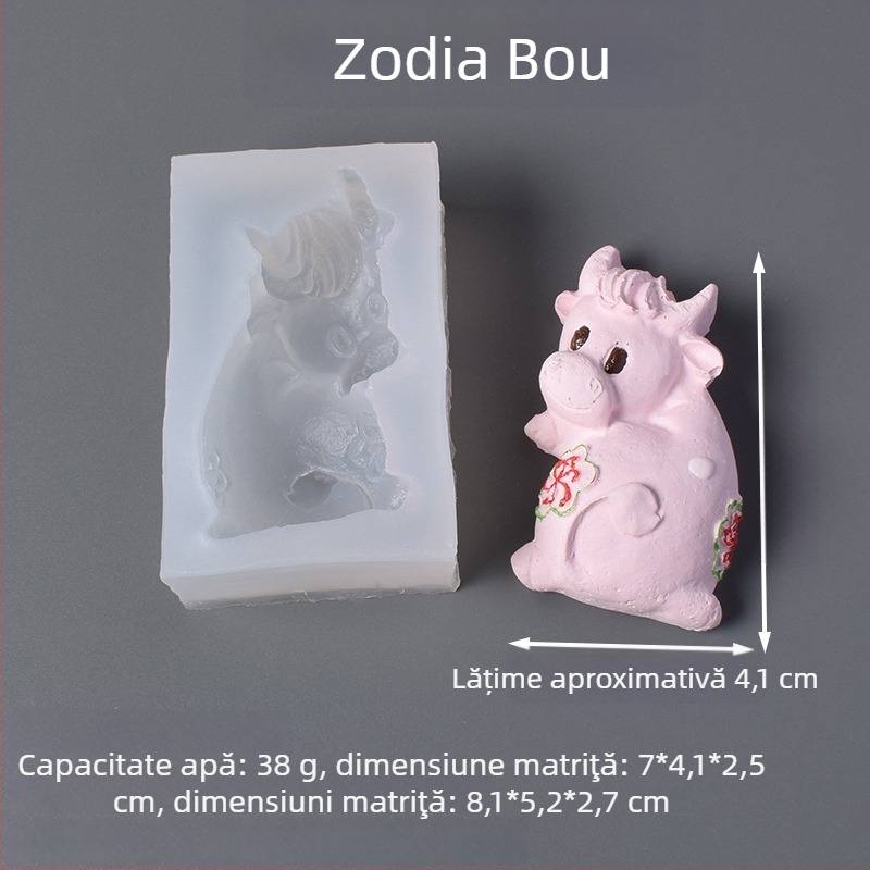 Formă din silicon pentru torturi zodiacale — formă neregulată, pentru coacere, stil nou chinezesc