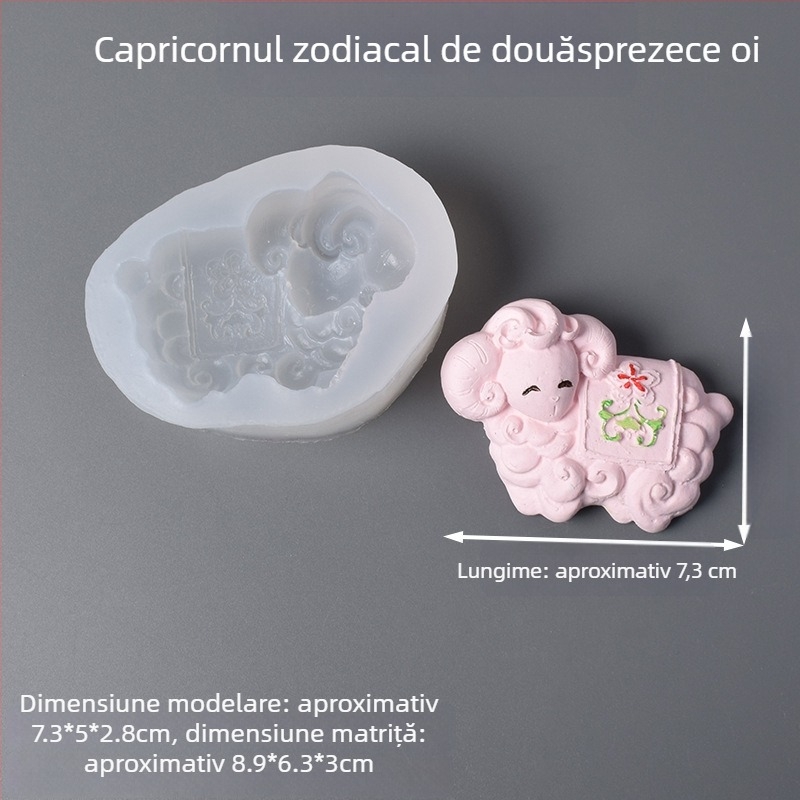Formă din silicon pentru torturi zodiacale — formă neregulată, pentru coacere, stil nou chinezesc