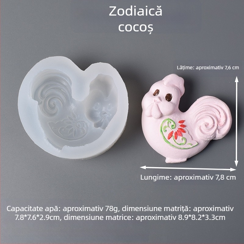 Formă din silicon pentru torturi zodiacale — formă neregulată, pentru coacere, stil nou chinezesc