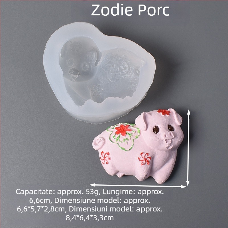 Formă din silicon pentru torturi zodiacale — formă neregulată, pentru coacere, stil nou chinezesc