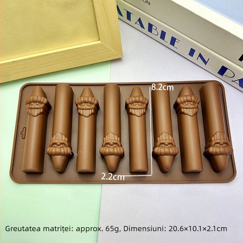 Formă din silicon pentru Moș Crăciun și Brad – Multifuncțională pentru cofetărie, mousse de ciocolată, lumânare, ipsos și săpun