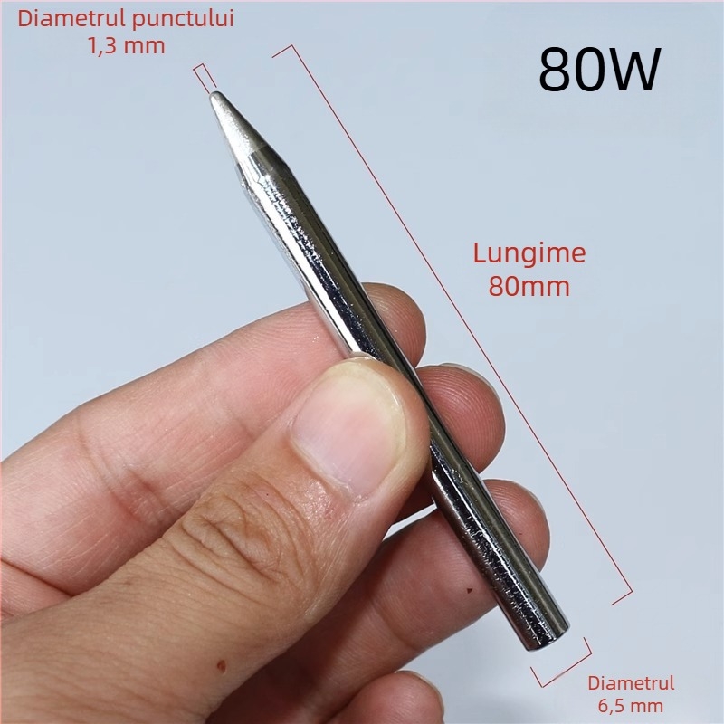 Cap de lipit fără plumb – vârf în unghi și vârf ascuțit, placare cu cupru electroplată, până la 300W, interval de temperatură 480°C