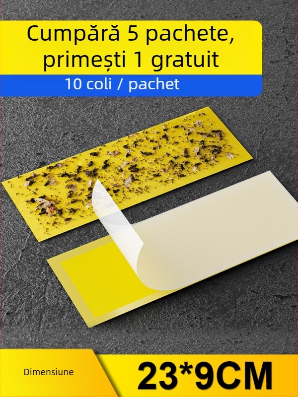 Folie lipicioasă pentru lampă anti muște — placă de capcană lipicioasă pentru insecte, acoperire 10 m², material plasă din viscoză importată, fără baterie, stil universal