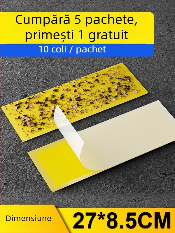 Folie lipicioasă pentru lampă anti muște — placă de capcană lipicioasă pentru insecte, acoperire 10 m², material plasă din viscoză importată, fără baterie, stil universal