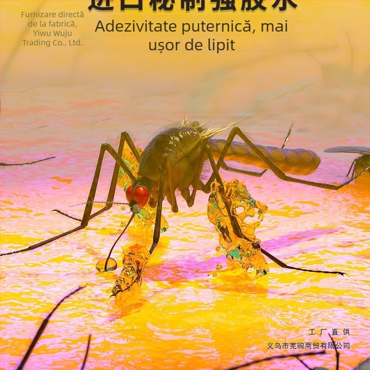 Folie lipicioasă pentru lampă anti muște — placă de capcană lipicioasă pentru insecte, acoperire 10 m², material plasă din viscoză importată, fără baterie, stil universal