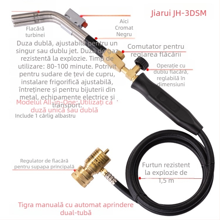 Pistol de sudură pentru țevi de cupru – Jiarui JH-3SW, sudură a țevilor de cupru, accesoriu pentru aer condiționat
