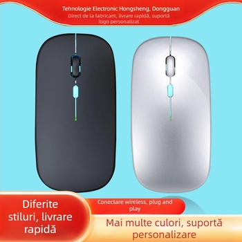 Mouse wireless cu mod dual 2.4G și Bluetooth, DPI 1600, rază de acțiune 10 m, reîncărcabil, ergonomic
