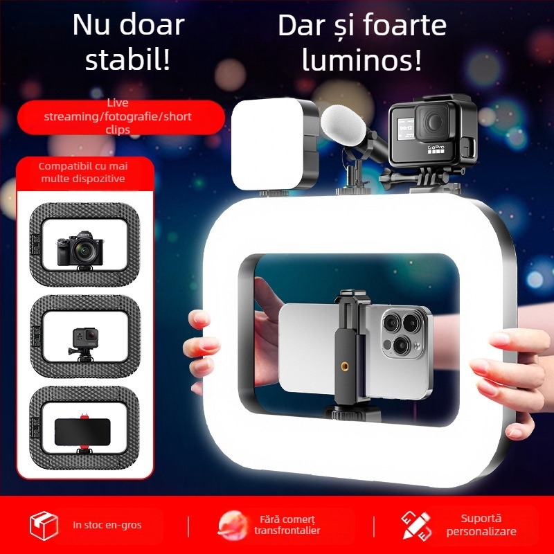 Lumină LED tip inel pentru transmisiuni live și fotografie de portret – baterie încorporată, 10–50W, 5V, personalizabil, marcă privată autorizată Zc.ltd