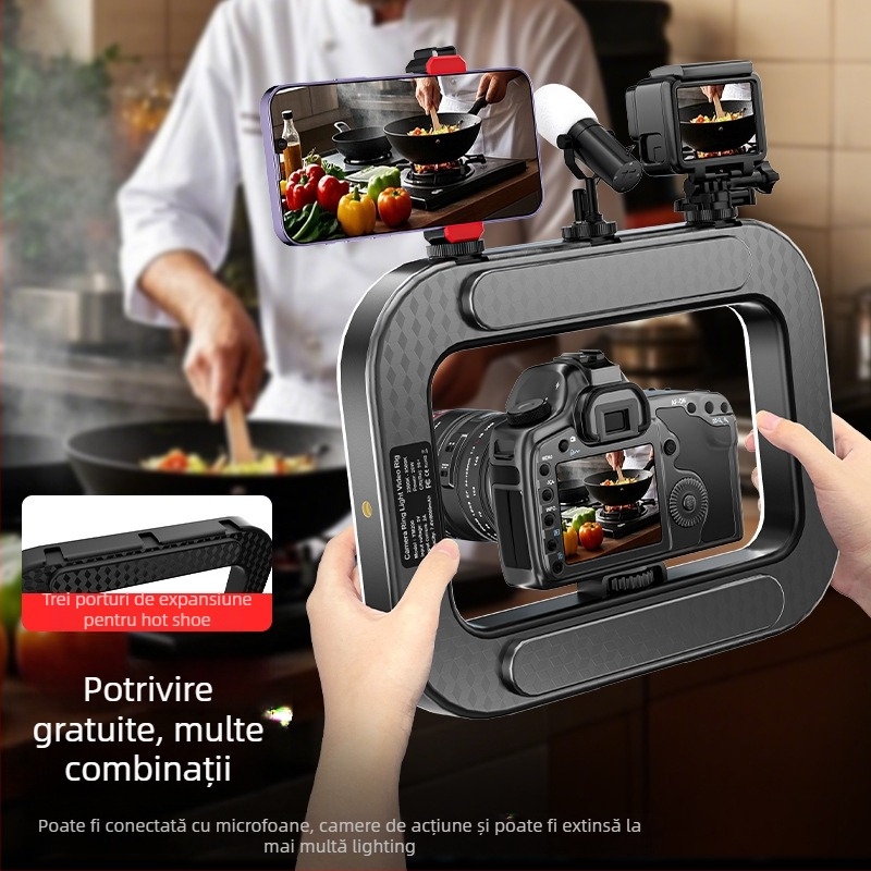 Lumină LED tip inel pentru transmisiuni live și fotografie de portret – baterie încorporată, 10–50W, 5V, personalizabil, marcă privată autorizată Zc.ltd