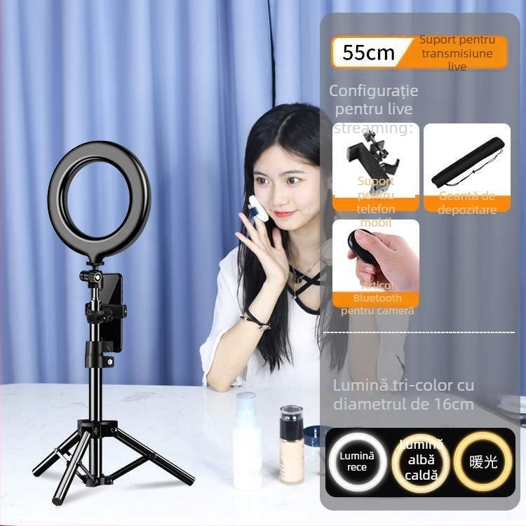 Waite Lumină de fill pentru streaming live, cu temperatură de culoare în trei trepte, ≤10W, 110V