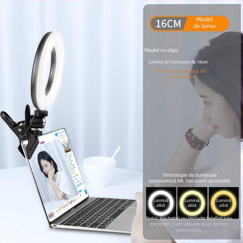 Waite Lumină de fill pentru streaming live, cu temperatură de culoare în trei trepte, ≤10W, 110V