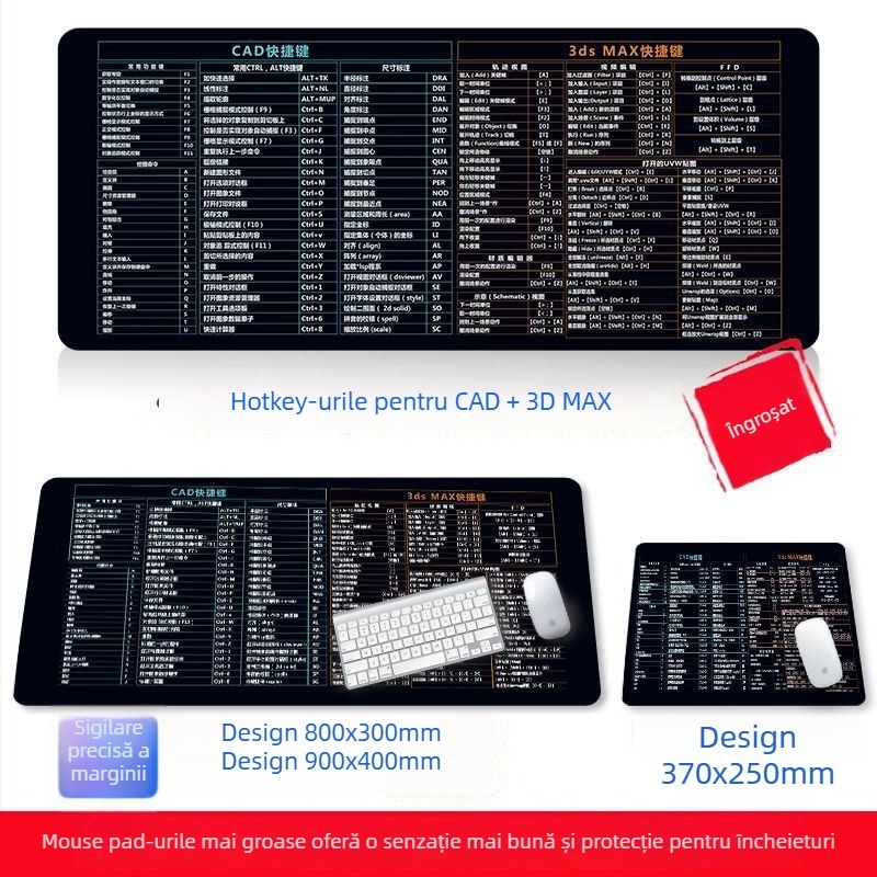 Covoraș mare anti-alunecare pentru birou, din cauciuc natural, o singură față, imprimare prin transfer termic, posibilitatea de a personaliza cu imagini, imprimare logo disponibil