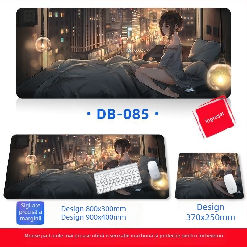 Covoraș mare anti-alunecare pentru birou, din cauciuc natural, o singură față, imprimare prin transfer termic, posibilitatea de a personaliza cu imagini, imprimare logo disponibil