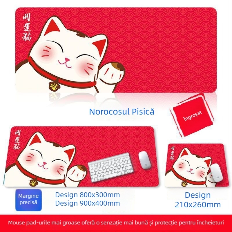 Covoraș mare anti-alunecare pentru birou, din cauciuc natural, o singură față, imprimare prin transfer termic, posibilitatea de a personaliza cu imagini, imprimare logo disponibil