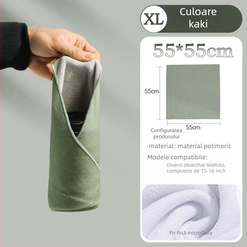Geantă pentru aparat foto din material textil, model solid, căptușeală din material textil, panou spate ergonomic, compatibilă cu DSLR și camere mirrorless (Toamnă 2020)