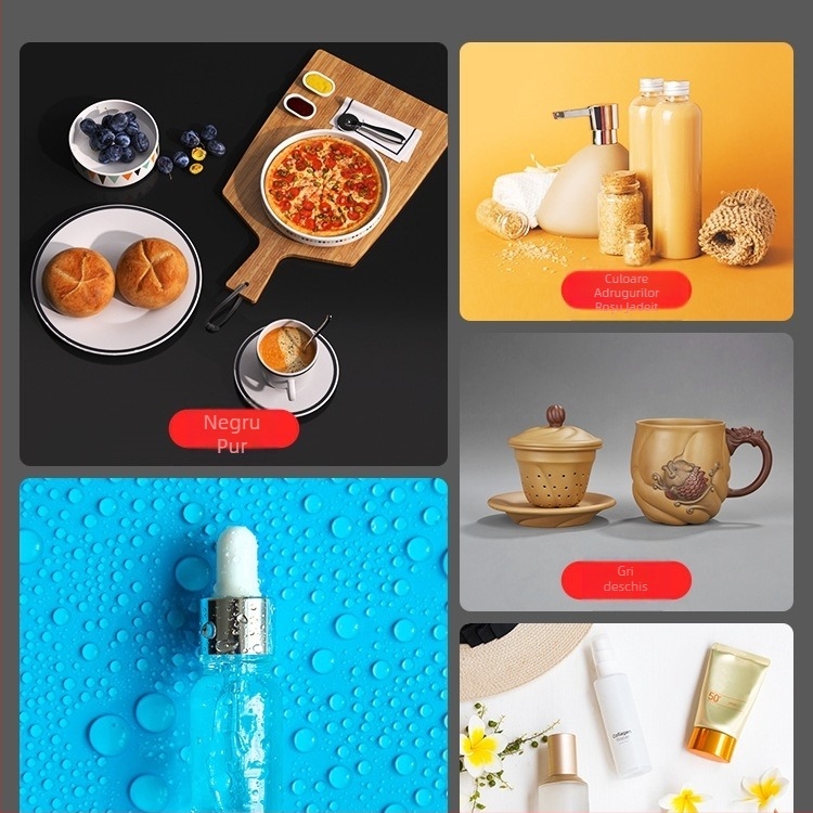 Cutie de iluminat pentru studio, pliabilă, cu panou de fundal pentru fotografierea bijuteriilor