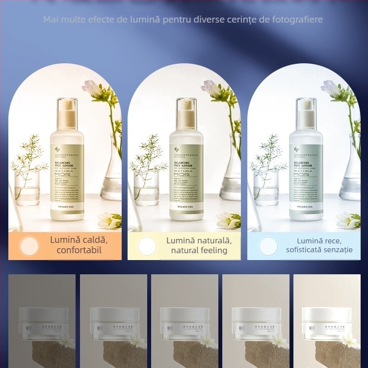 Cutie de iluminat pentru studio, pliabilă, cu panou de fundal pentru fotografierea bijuteriilor