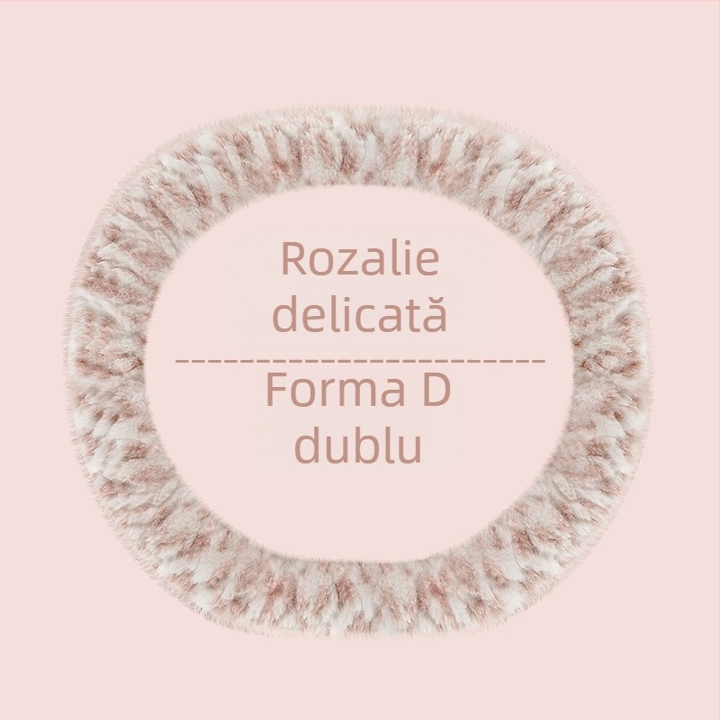 Husă de volan pentru automobil – unisex, model de iarnă, din pluș artificial, antiderapant, stil minimalist (Pluș artificial, Montaj universal, Sezon de iarnă, Mărci auto universale, Stil minimalist)