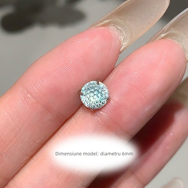 Cercei geometrici din oțel titan cu zirconiu, inspirați de osul urechii, design original