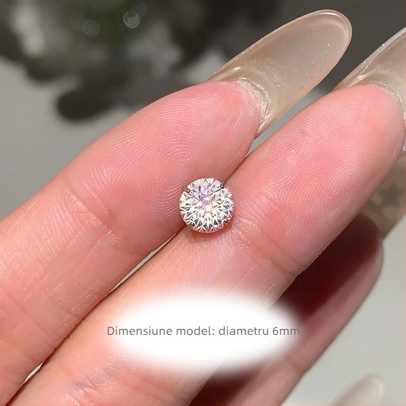 Cercei geometrici din oțel titan cu zirconiu, inspirați de osul urechii, design original